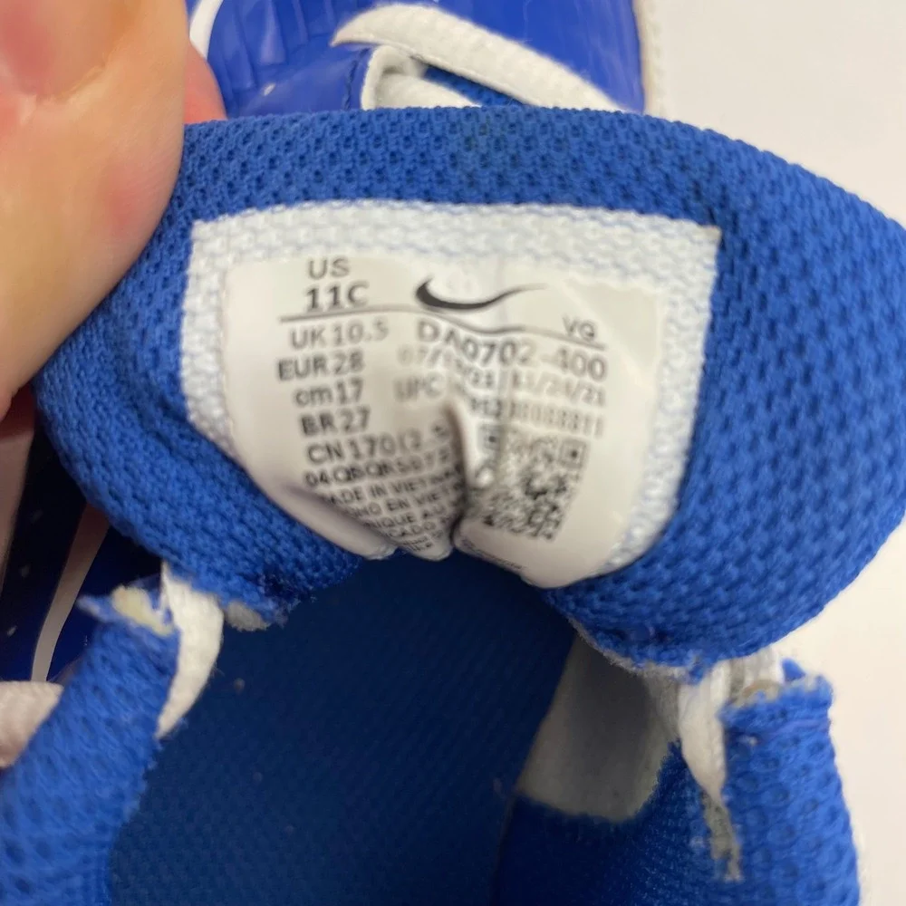 Nike Vapor Ultrafly 4 Keystone Kids Baseball Cleats Blue White DA0702-400 11C